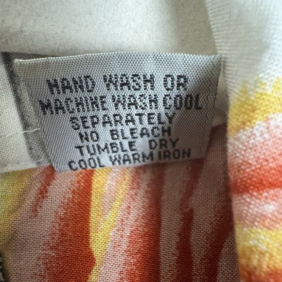 VTG 90’s PineappleConnections Men’s Hawaiian Shirt Rayon PalmTreeSunsetPrint Med - Picture 6 of 7